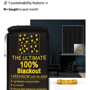 Brand new 100% Blackout Curtain - Cut-to-Size
